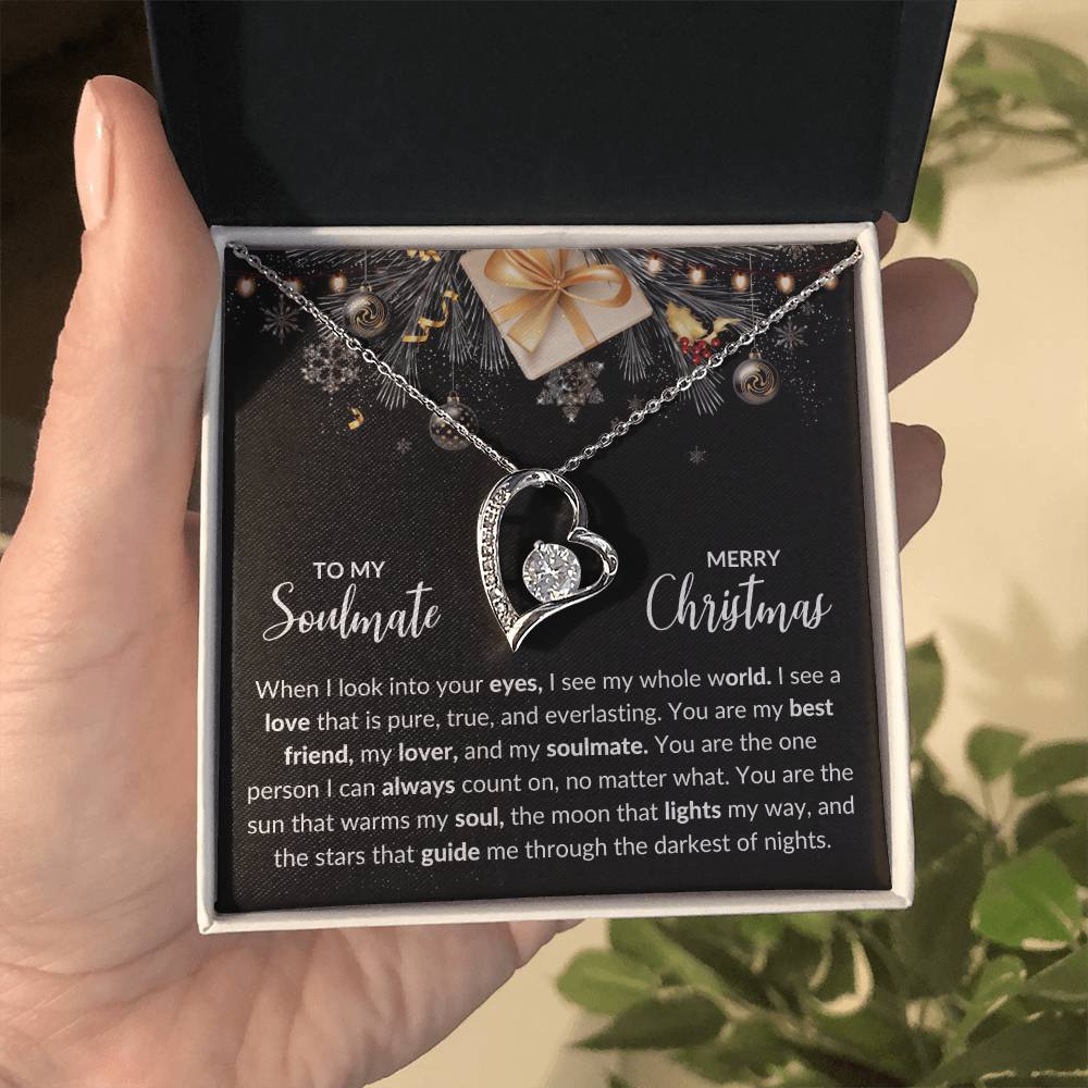 To My Soulmate - Merry Christmas - Forever Love Necklace