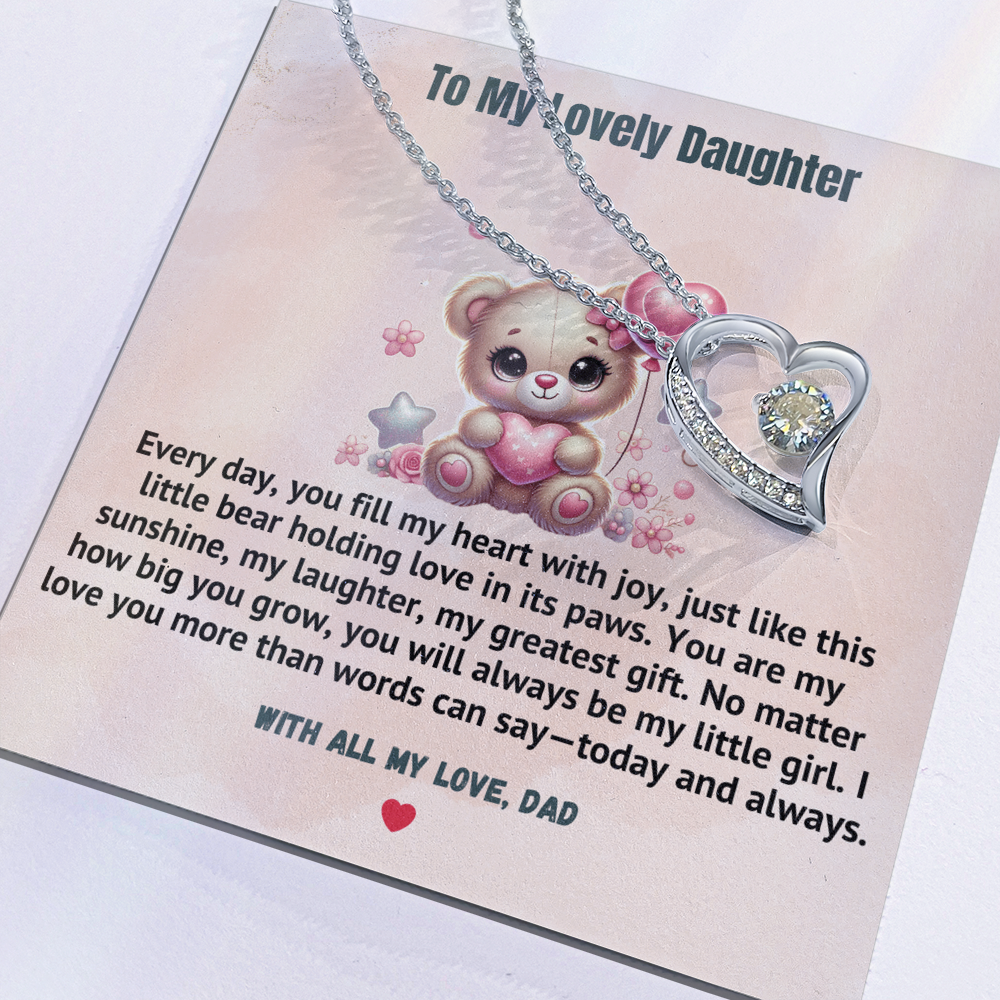 To My Lovely Daughter - Love Forever Necklace - Always In My Heart