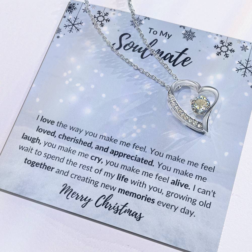 To My Soulmate - Merry Christmas - Forever Love Necklace