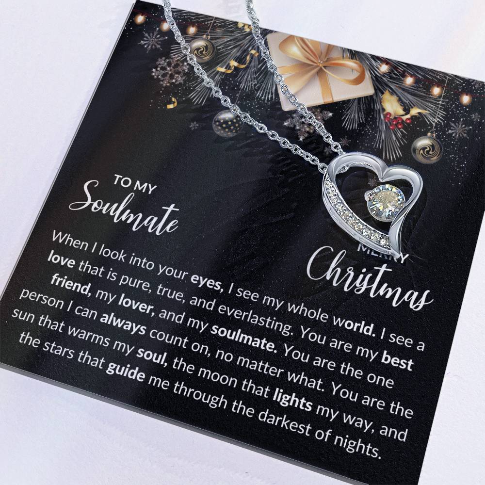 To My Soulmate - Merry Christmas - Forever Love Necklace