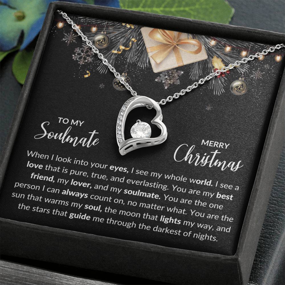 To My Soulmate - Merry Christmas - Forever Love Necklace