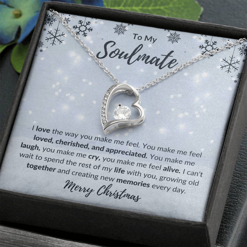 To My Soulmate - Merry Christmas - Forever Love Necklace