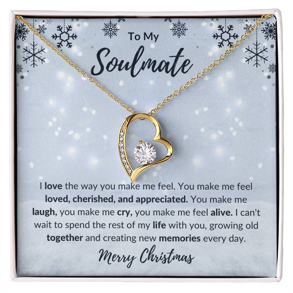 To My Soulmate - Merry Christmas - Forever Love Necklace