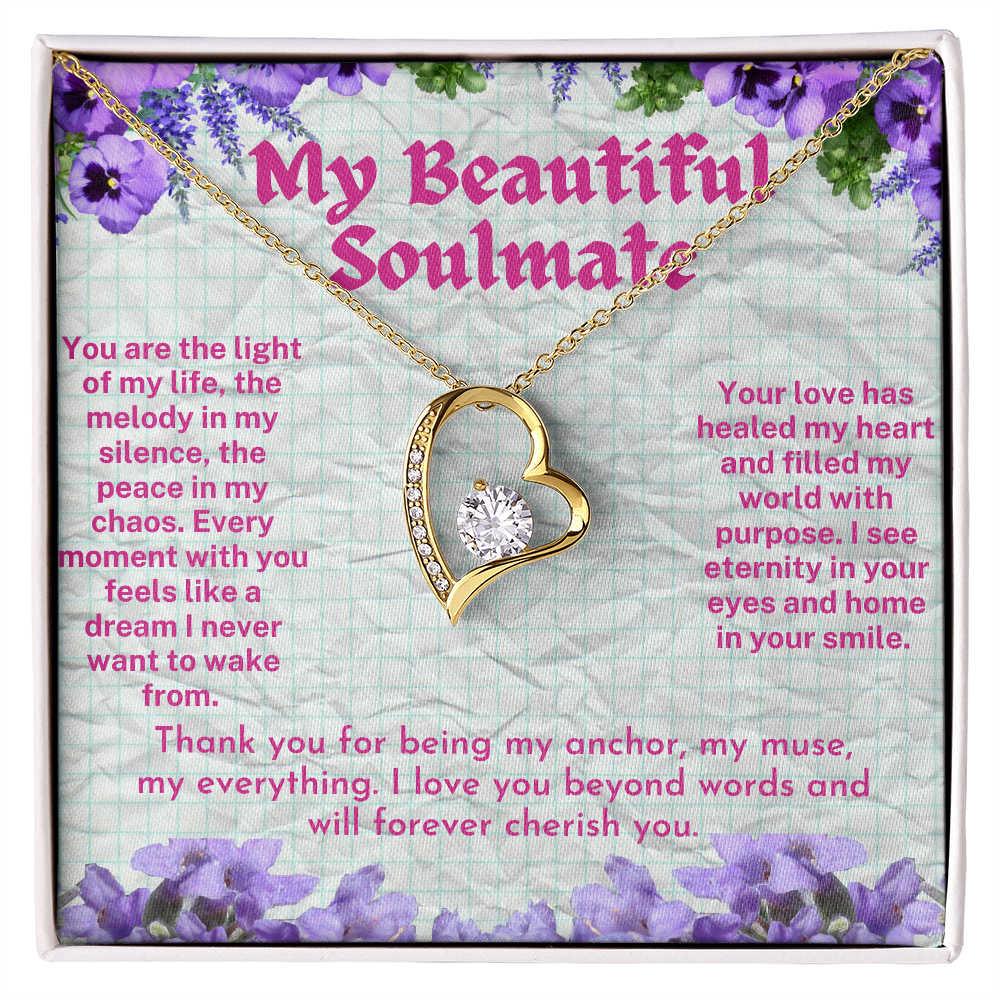 To My Beautiful Soulmate - My Wife - A Forever Love Necklace
