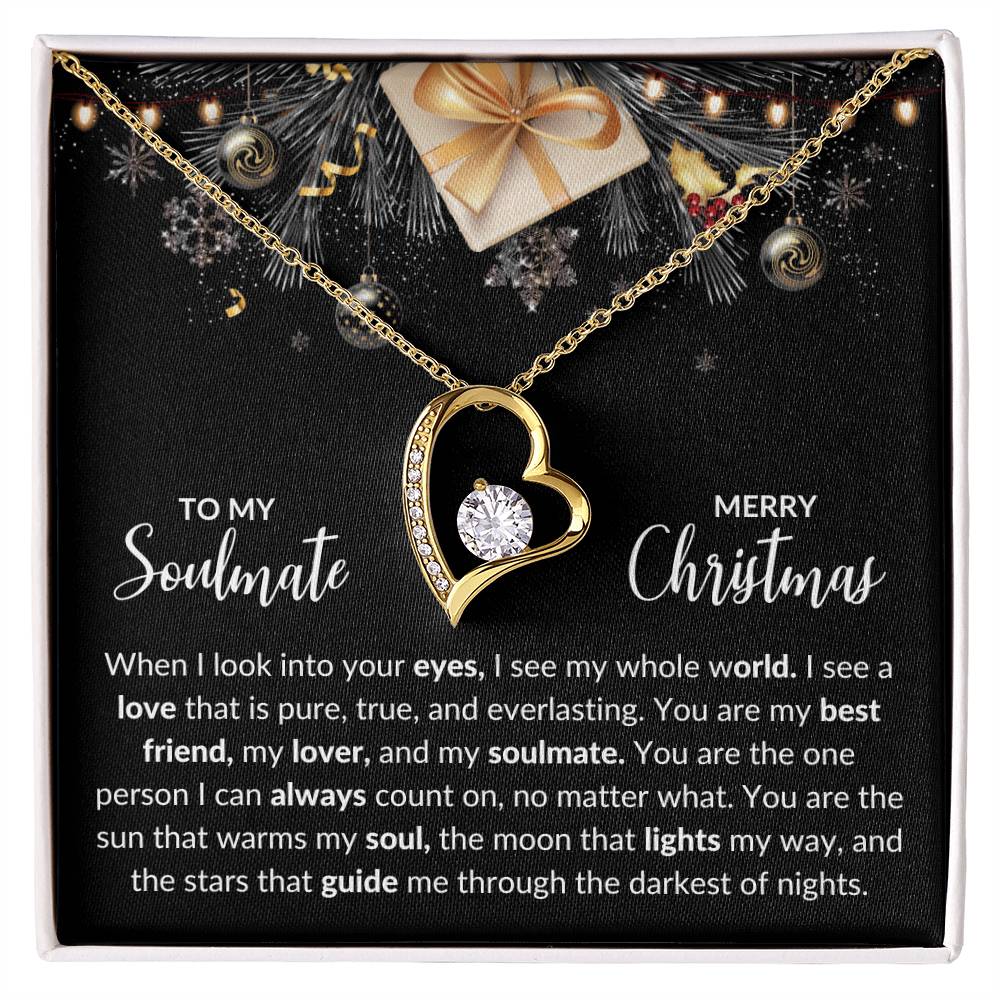 To My Soulmate - Merry Christmas - Forever Love Necklace