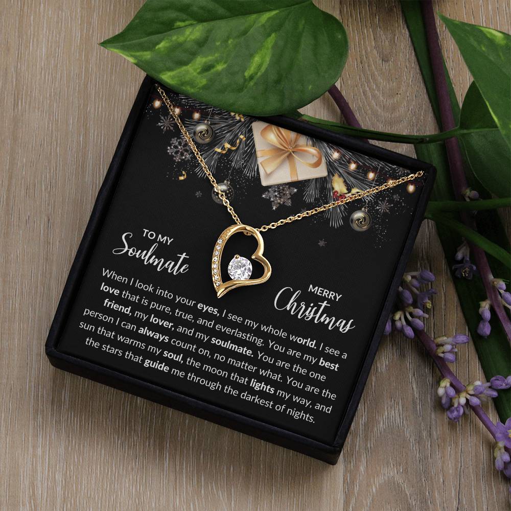 To My Soulmate - Merry Christmas - Forever Love Necklace