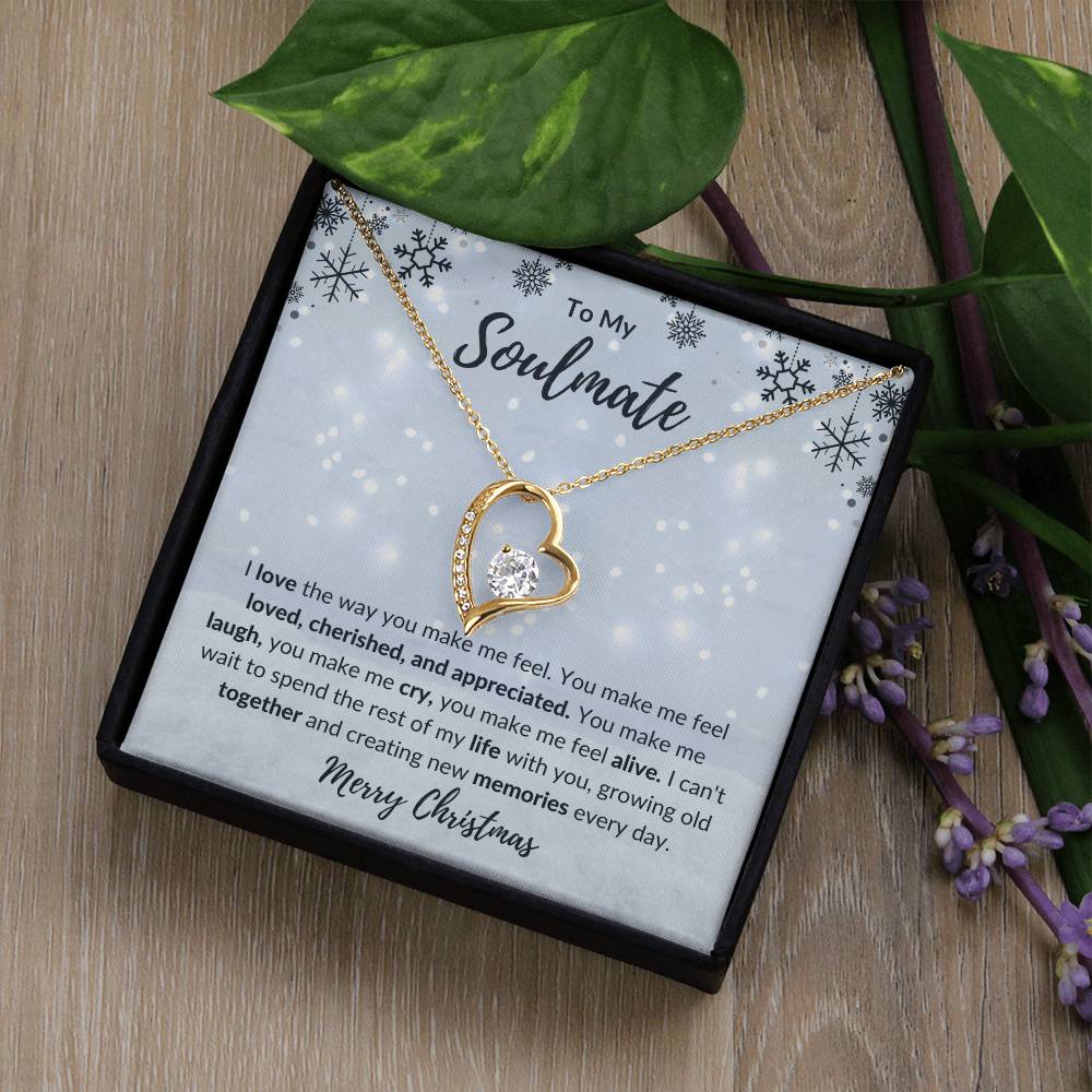 To My Soulmate - Merry Christmas - Forever Love Necklace