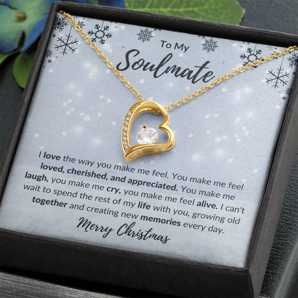 To My Soulmate - Merry Christmas - Forever Love Necklace