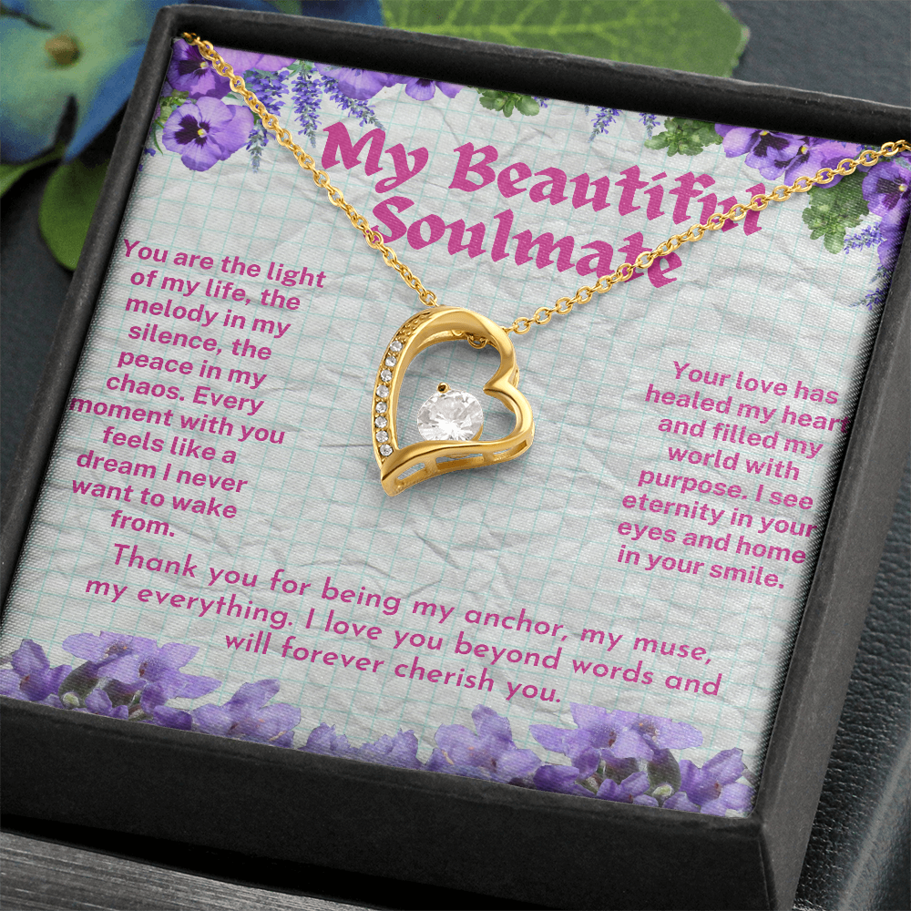 To My Beautiful Soulmate - My Wife - A Forever Love Necklace