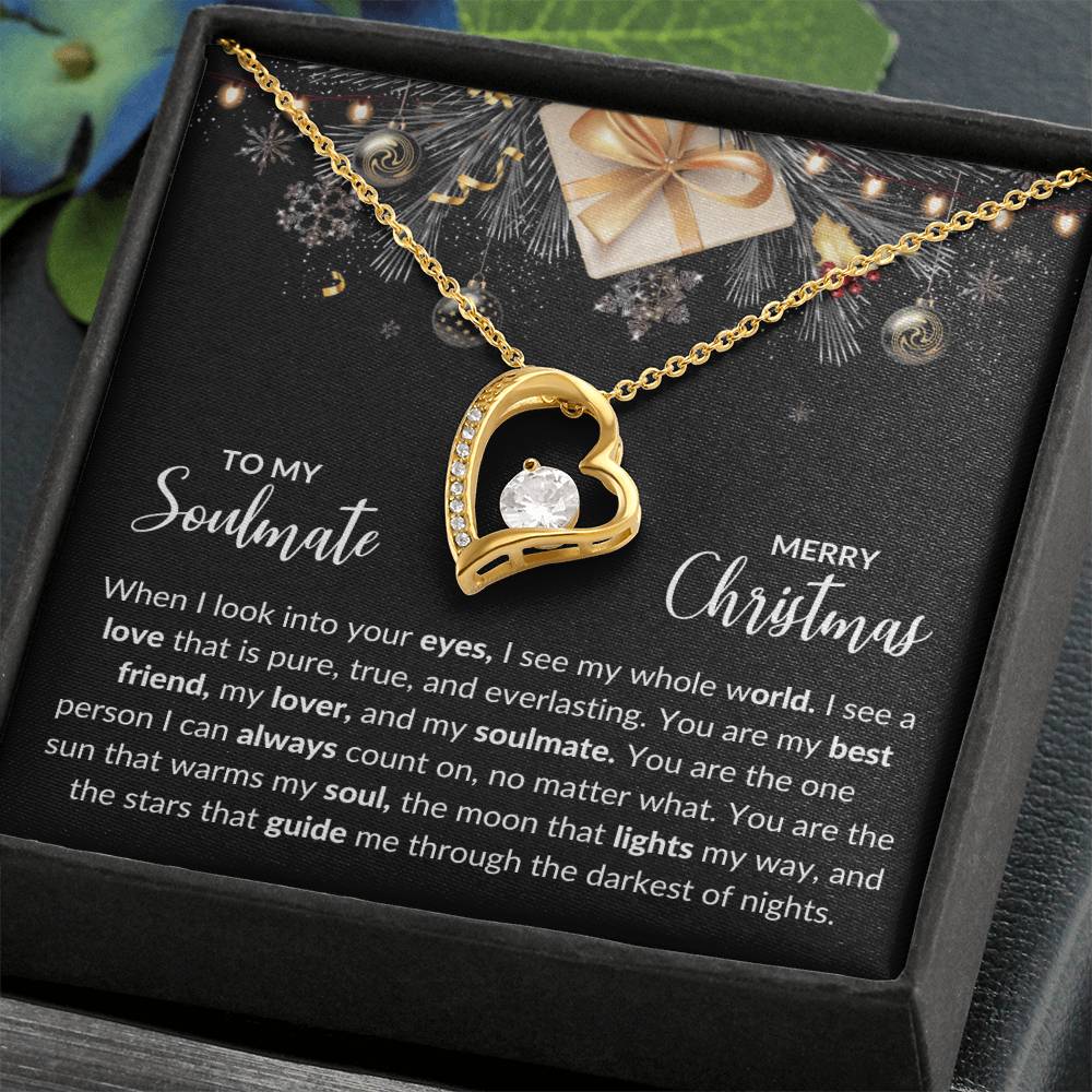 To My Soulmate - Merry Christmas - Forever Love Necklace