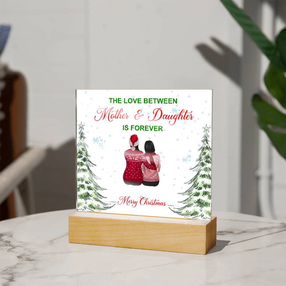 To My Daughter - Merry Christmas - Acrylic Square Plaque