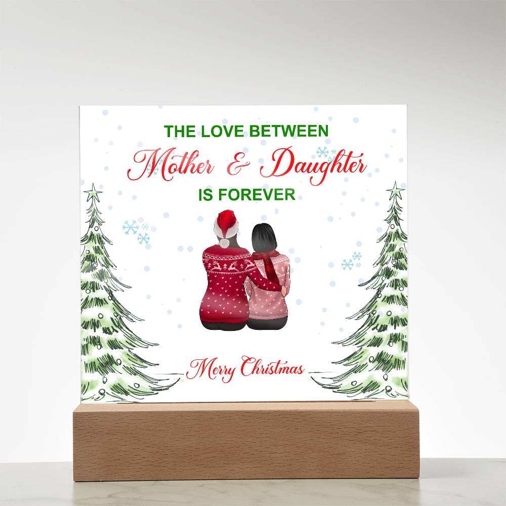 To My Daughter - Merry Christmas - Acrylic Square Plaque