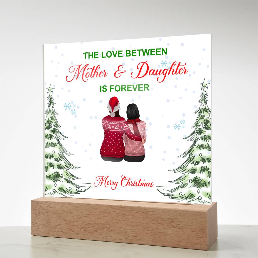 To My Daughter - Merry Christmas - Acrylic Square Plaque