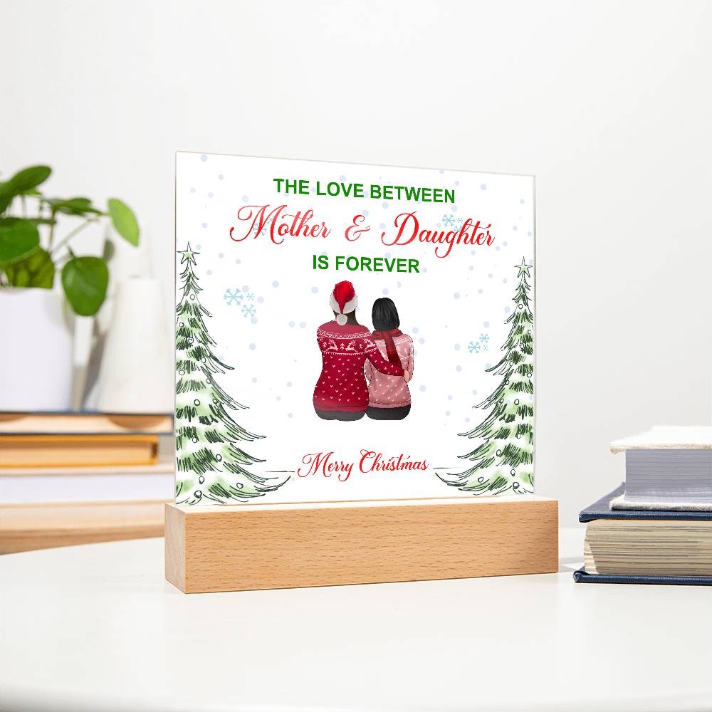 To My Daughter - Merry Christmas - Acrylic Square Plaque