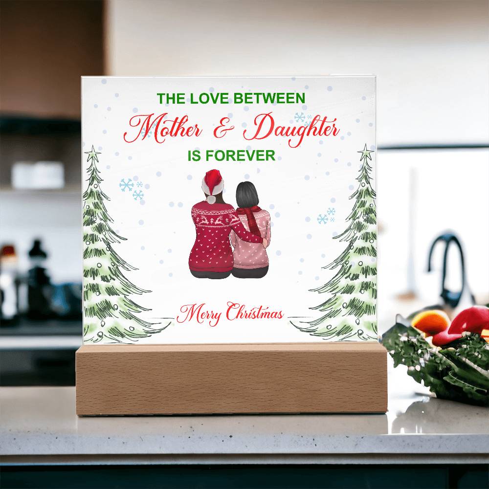 To My Daughter - Merry Christmas - Acrylic Square Plaque