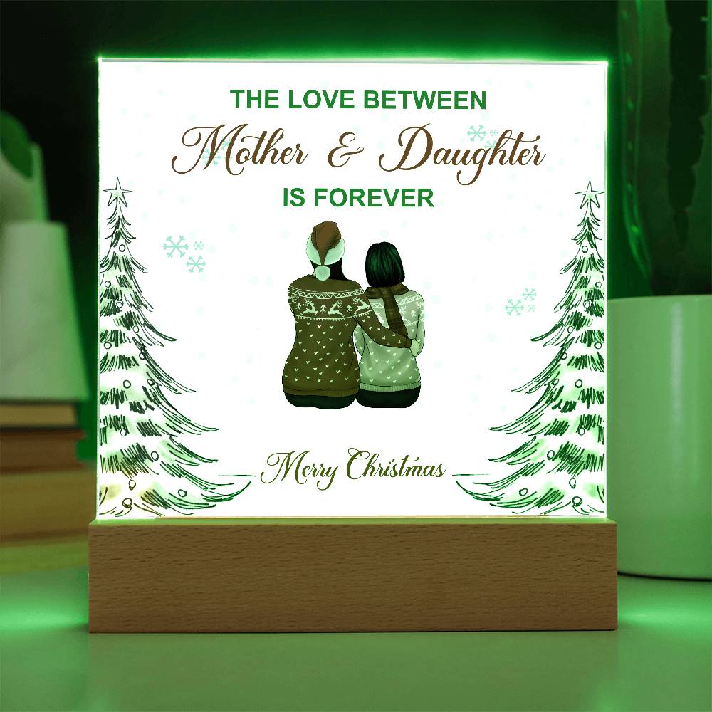 To My Daughter - Merry Christmas - Acrylic Square Plaque