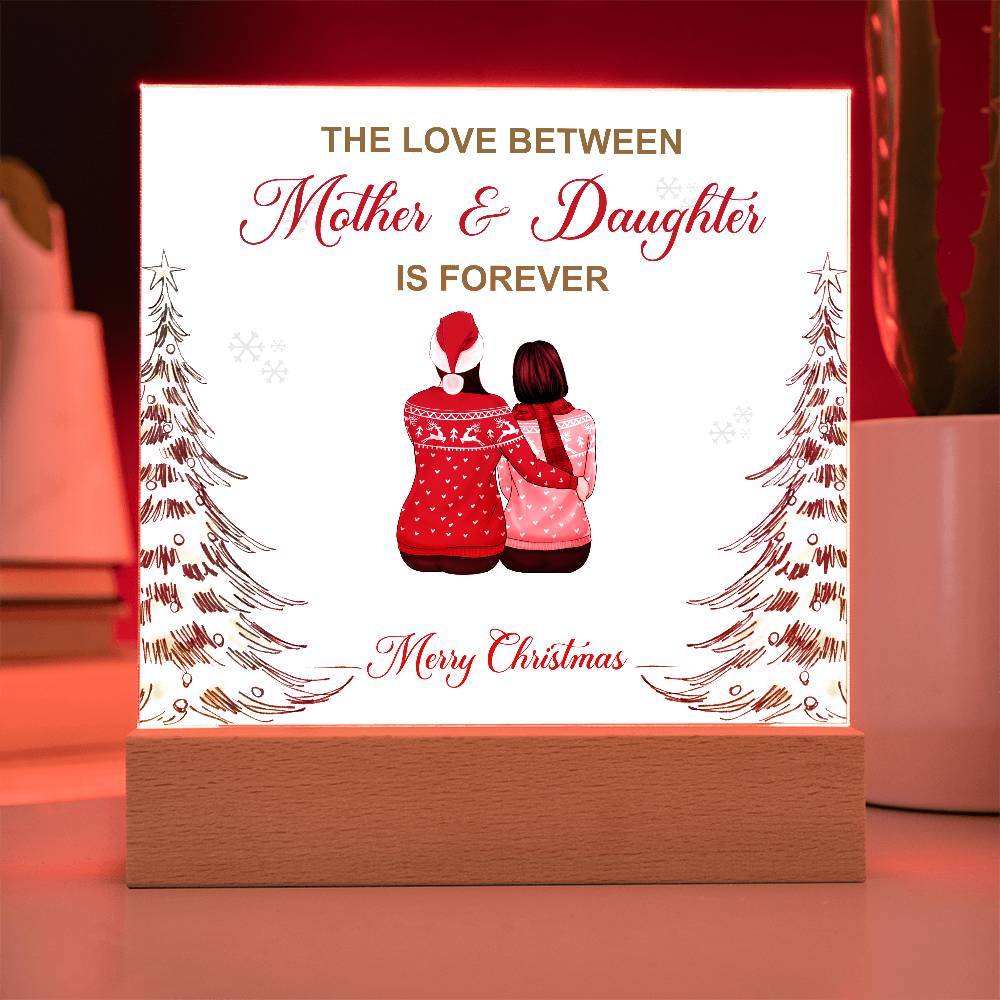 To My Daughter - Merry Christmas - Acrylic Square Plaque