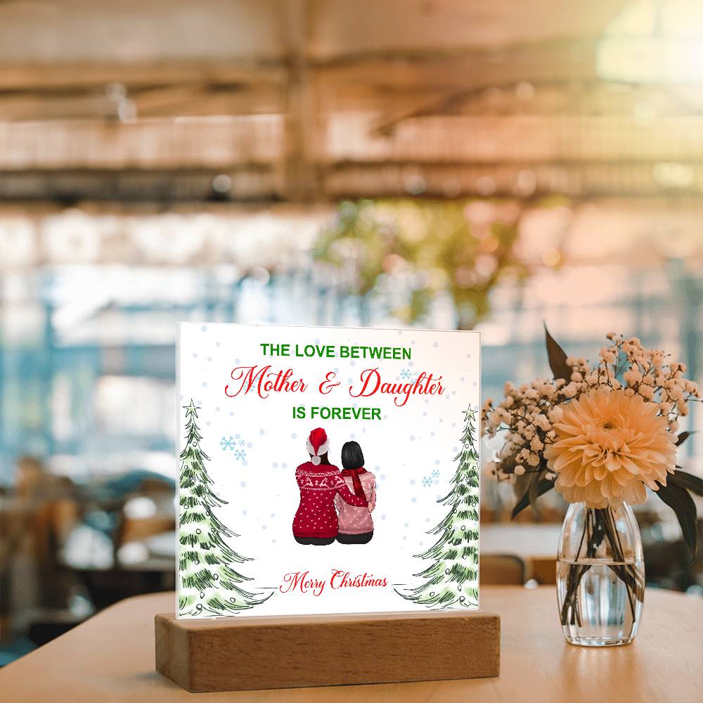 To My Daughter - Merry Christmas - Acrylic Square Plaque